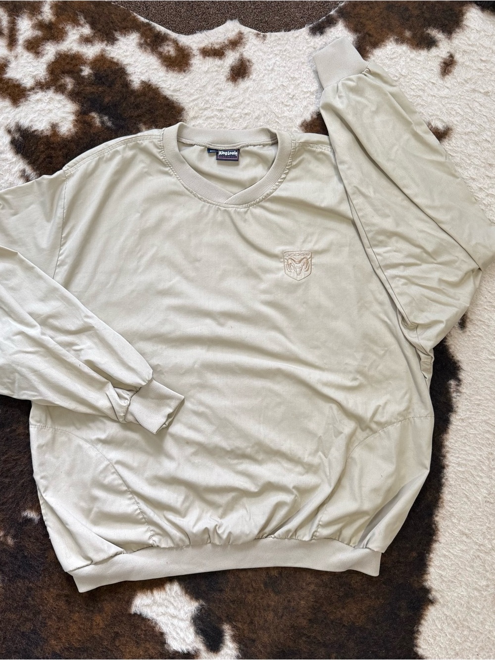 Dodge Ram Light Beige Crewneck Pullover Sweatshirt